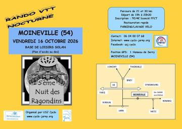 Bando VTT Nocturne - 5ème Nuit des Ragondins