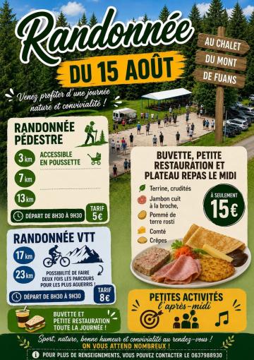 Randonnée du 15 août au Chalet du Mont de Fuans