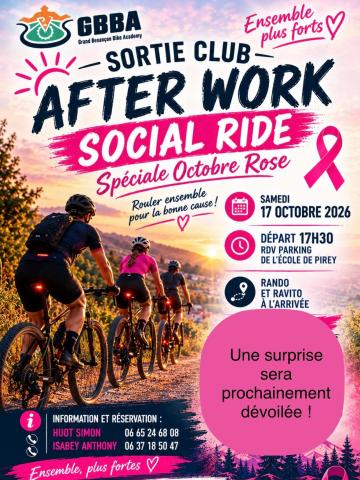 Sortie Club After Work Social Ride Spéciale Octobre Rose